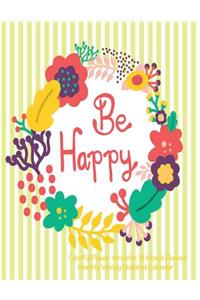 Colorful Flower Wreathe 18 Month Planner Monthly Weekly Undated Calendar