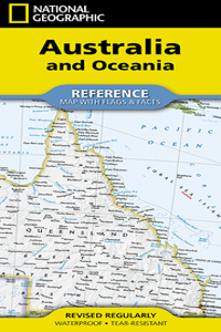 National Geographic Australia and Oceania Map (Folded with Flags and Facts)
