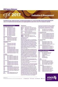 CPT 2017 Express Reference Coding Card E/M