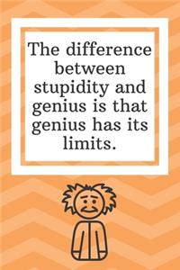 The difference between stupidity and genius is that genius has its limits