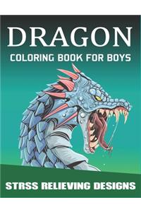 Dragon Coloring Book for Boys Stress Relieving Designs