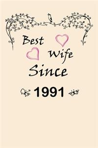 Best Wife Since 1991 Journal Couples Gift