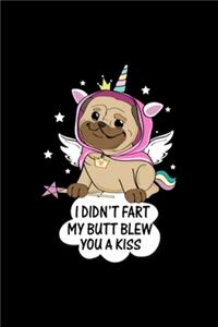 Unicorn Pug I Didn't Fart My Butt Blew You A Kiss