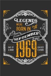 Legends Were Born in September 1969 One Of A Kind Limited Edition