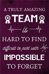 A Truly Amazing Team is Hard to Find - Difficult to Part With and Impossible to Forget