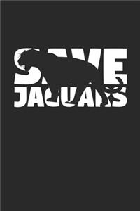 Save Jaguars Notebook - Jaguars Gift - Vintage Endangered Animal Journal - Extinction Animals Diary for Jaguar Lovers