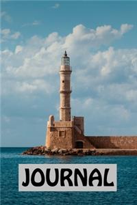 Lighthouse Sea Mood Clouds Journal