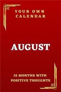 Your Own Calendar 12 Months With Positive Thoughts