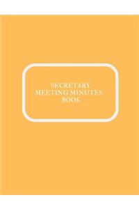 Secretary Meeting Minutes Book