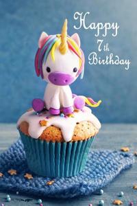 Happy 7th Birthday: Cute Unicorn Sketchbook Perfect for Doodling, Drawing and Sketching. Way Better Than a Birthday Card!