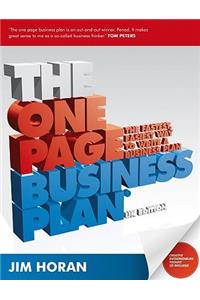 One Page Business Plan