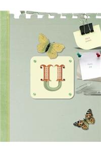 Monogrammed U Dot Grid Bullet Journal