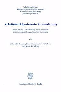 Arbeitsmarktgesteuerte Zuwanderung: Szenarien Der Zuwanderung Sowie Rechtliche Und Institutionelle Aspekte Ihrer Steuerung