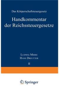 Handkommentar Der Reichssteuergeseße