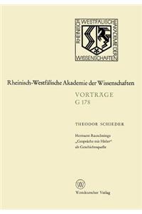 Hermann Rauschnings „Gespräche mit Hitler“ als Geschichtsquelle