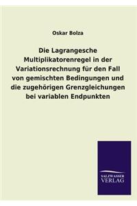 Die Lagrangesche Multiplikatorenregel in Der Variationsrechnung Fur Den Fall Von Gemischten Bedingungen Und Die Zugehorigen Grenzgleichungen Bei Varia