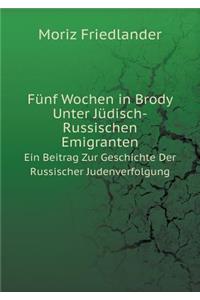 Fünf Wochen in Brody Unter Jüdisch-Russischen Emigranten Ein Beitrag Zur Geschichte Der Russischer Judenverfolgung