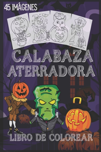 libro de colorear de calabaza aterradora