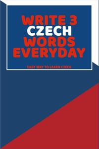 Write 3 Czech Words Everyday