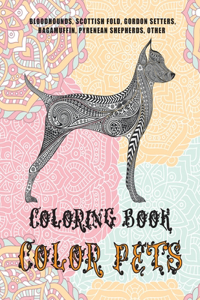 Color Pets - Coloring Book - Bloodhounds, Scottish Fold, Gordon Setters, Ragamuffin, Pyrenean Shepherds, other