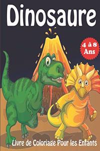 Dinosaure Livre de Coloriage Pour les Enfants de 4 à 8 Ans