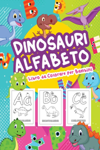 Dinosauri Alfabeto Libro da Colorare per Bambini