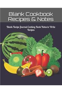 Blank Cookbook Recipes & Notes
