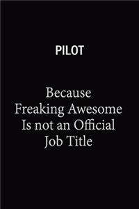 Pilot Because Freaking Awesome Is Not An Official Job Title