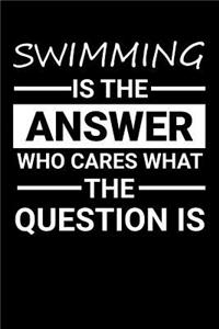Swimming Is the answer Who Cares what question is