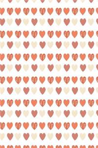 Herzen Wallpaper Notizbuch in Rot