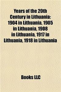 Years of the 20th Century in Lithuania