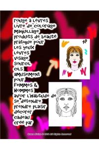 rouge à lèvres livre de coloriage maquillage produits de beauté pratique pour les yeux lèvres visage sourcil cils amusement pour femmes & Hommes avoir l'habitude de se détendre prendre plaisir décorer cadeau créé par Grace Divine