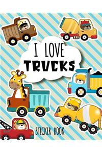 I Love Trucks Sticker Book