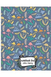 Notebook Line Flowers Pattern Wallpaper