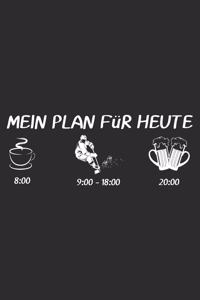 Mein Plan Für Heute: 6x9 Zoll (ca. DIN A5) 110 Seiten Liniert I Notizbuch I Tagebuch I Notizen I Planer I Geschenk Idee für Eishockey Fans I Hockey I Goalie I Ice I