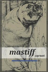 mastiff carnet: Carnet de notes mastiff, cahier d'écriture mastiff . Couverture de livre ....chien mastiff