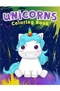 Unicorns Coloring Book