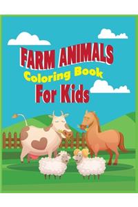 Farm Animals Coloring Book For Kids
