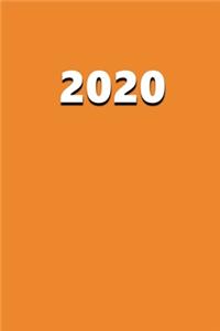 2020 Daily Planner 2020 Orange Color 384 Pages