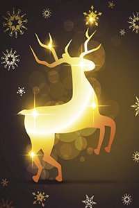 Deer Christmas Gold Composition Book
