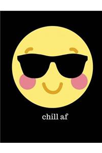 Chill AF Notebook for Girls