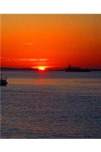 Sunrise Sunset Sailboats Ocean Harbor School Composition 130 Pages