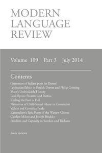 Modern Language Review (109