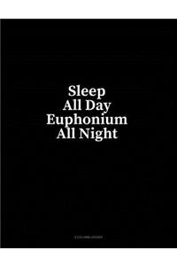 Sleep All Day Euphonium All Night: 4 Column Ledger