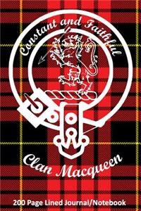 Clan Macqueen 200 Page Lined Journal/Notebook