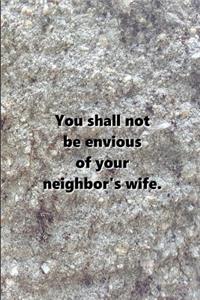 Religious Journal 9th Commandment Modern Stone