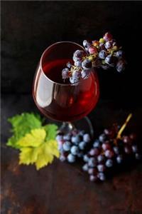 A Glass of Red Wine and Grapes Journal