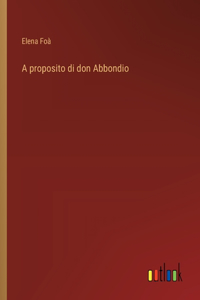 A proposito di don Abbondio