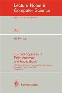 Formal Properties of Finite Automata and Applications