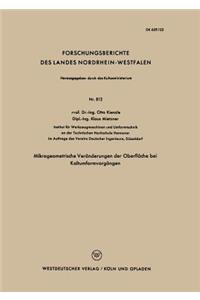 Mikrogeometrische Veränderungen Der Oberfläche Bei Kaltumformvorgängen